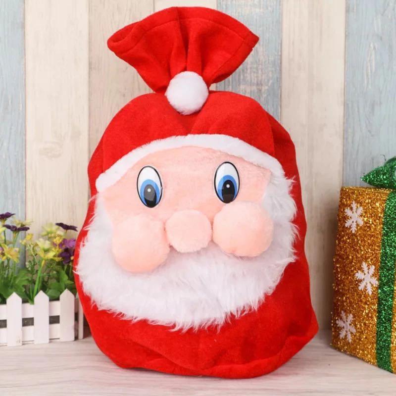 Santa Claus Gift Bag Backpack - Big Capacity Drawstring Party Favor for Christmas Candy, Holiday Event Supplies for Kids