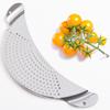Practical Stainless Steel Strainer Half-moon Design Easy To Use Space-Saving Convenient Handle Drainer