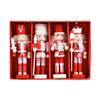 4x Nussknacker Marionettenfiguren Heimdekoration Einweihungsgeschenk Künstliche Ornamente für Bücherregal Büro Innenbereich Schreibtisch