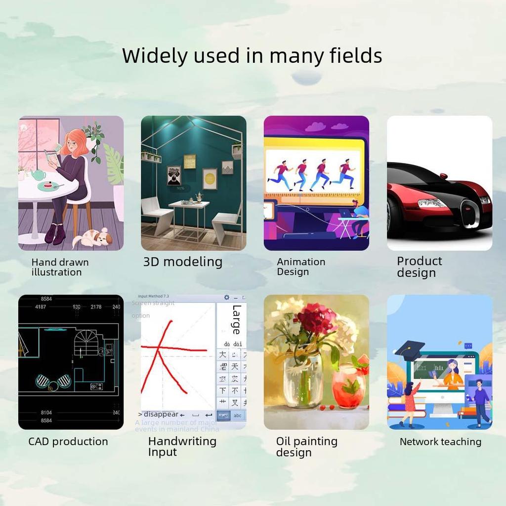 Tableta digital pintada a mano Wencai 1060PLUS con lápiz pasivo para dibujar en dispositivos móviles y computadoras
