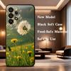 Dandelion Art Case For Samsung Galaxy A73,72,41,J7,22,Note,31,8,9,52,71,53,32,Soft Black Silicone Cover