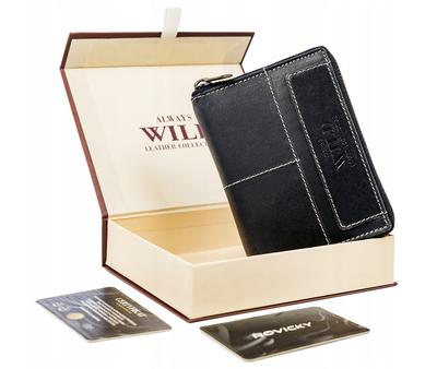 Large Portrait Leather Wallet with RFID - Always Wild