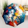 1pc Two Cats Surrounded by Colorful Flowers Automatic Opening and Closing Cartoon Umbrella - Small Umbrella Suitable for Various Occasions Y094
