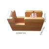 Bamboo Tape Dispenser for Desk Natural Wood Desktop Tape Holder with Non-Slip Base & Tape Cutter for Gift Wrapping Office Home