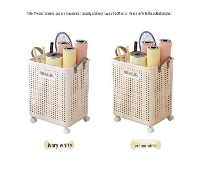 Wheeled Yoga Mat and Sports Gear Organizer Basket