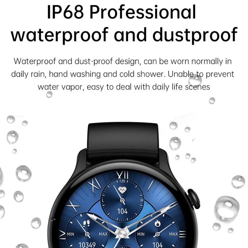 Ceas inteligent nou pentru femei Ecran AMOLED Afișare permanentă a orei NFC IP68 Rezistent la apă Sport Apel Ceas inteligent pentru femei Pentru Huawei Xiaomi Apple