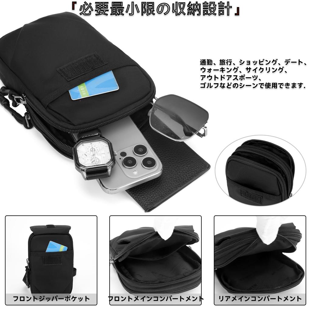 YOWUBA Small Multifunctional Messenger Crossbody Bag with Waist Popular for Business and Travel Men's Bag, Waterproof, Multi-Layer Storage, Pouch,