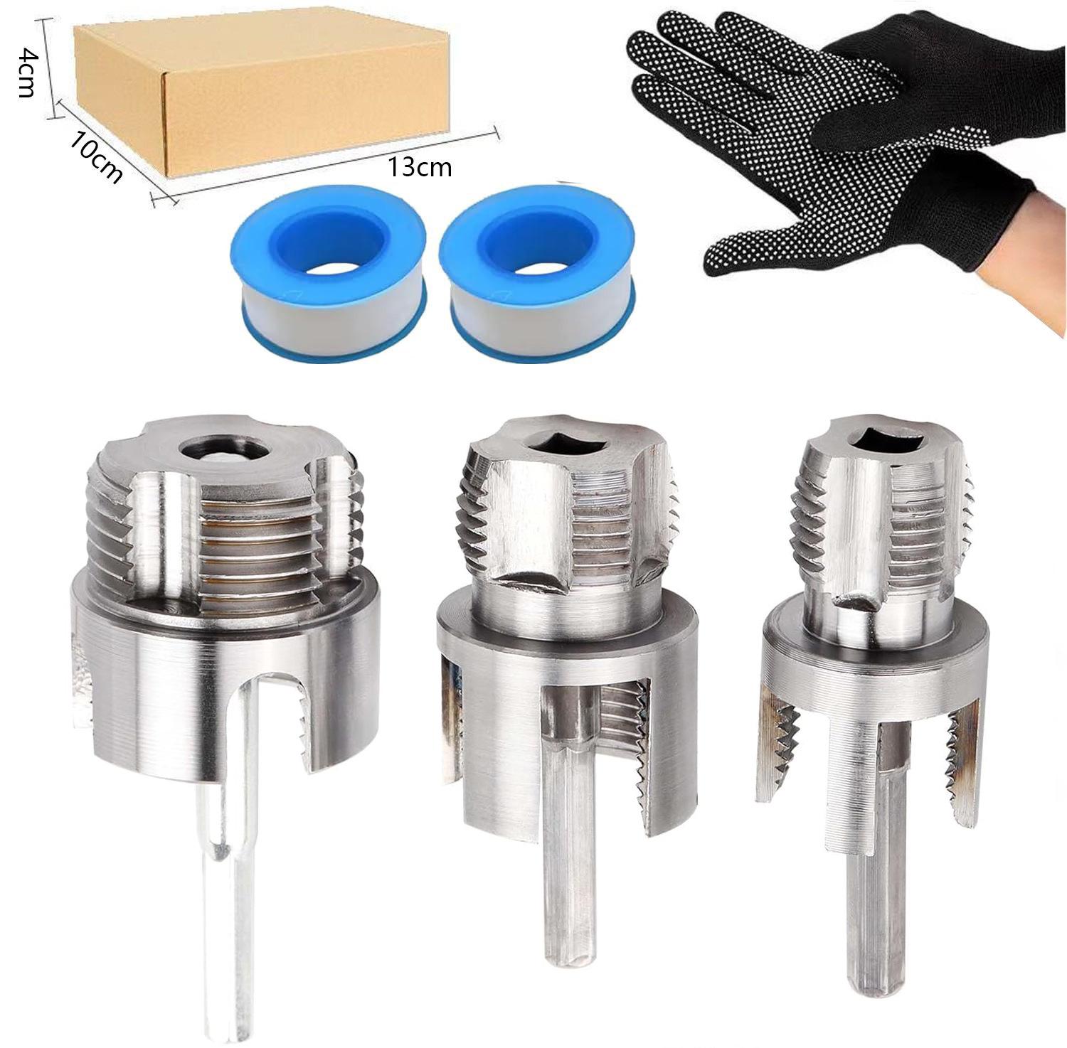 

Инструмент для нарезания резьбы на водопроводных трубах PPR 1/2 и 3/4 с метчиком для внутренней/наружной резьбы