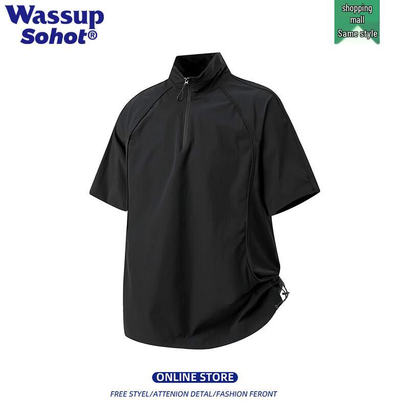 Wassup Sohot Men's Mesh Quick-Dry Short Sleeve T-Shirt