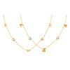 Wind Niche Sweet Girl Thin Chain Collarbone Chain Stainless Steel Diamond Cherry Bow Necklace Nc-2393
