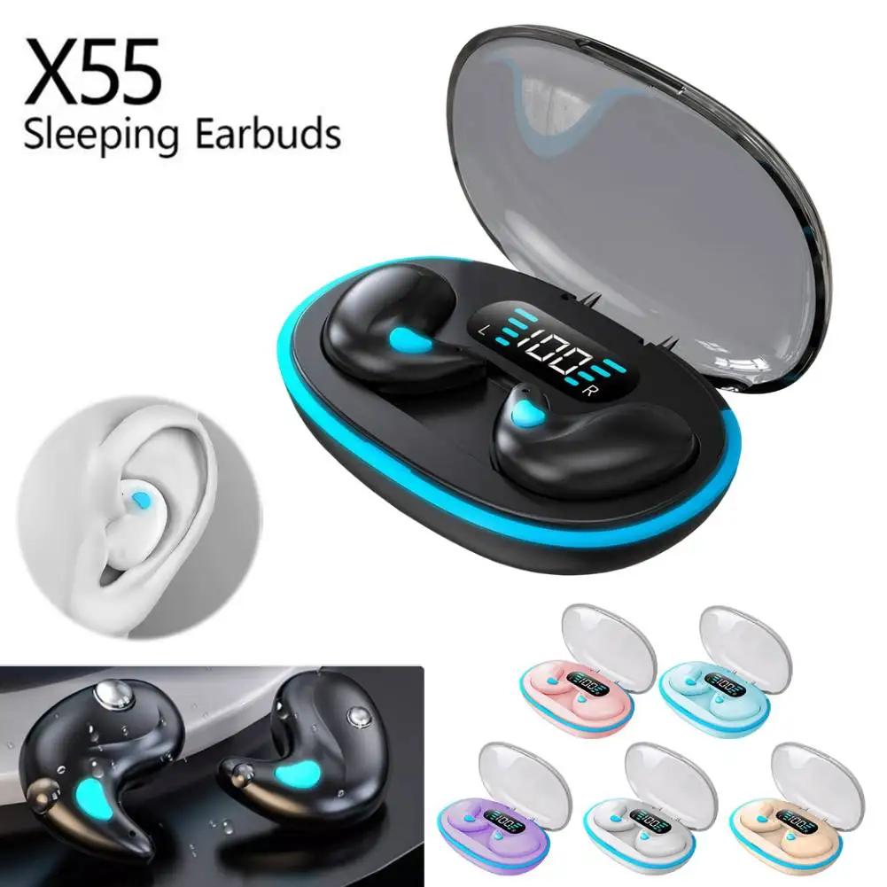 BT 5.3 Wireless Earbuds Noise Cancelling Sense-Free Micro Sleep Earbuds IPX5 Waterproof for Running Fitness Learning Accessories
