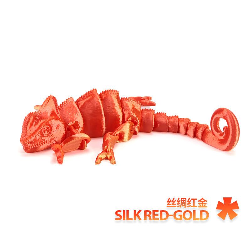 3D Printing Chameleon Figures Multi-joint Movable Animal Toys Miniatures for Home Accessories Kids Gift Living Room Decoration