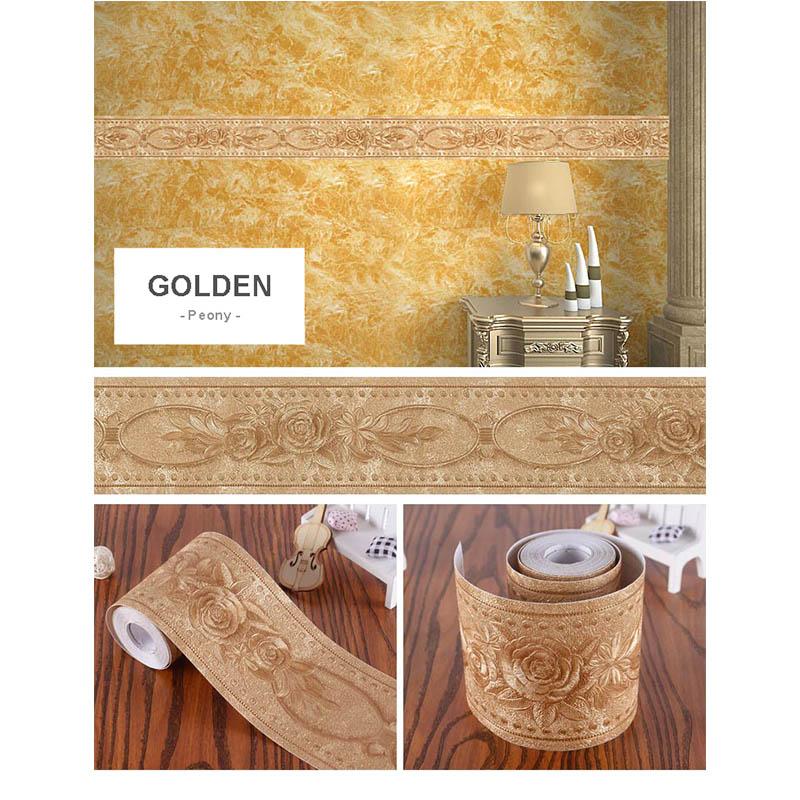 5M Waterproof Waistline Wallpaper Toilet Bathroom Self Adhesive Skirting Lines Decor Baseboard Corridor Floor Border 3D Stickers