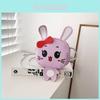 Mini Kids Girl Pu Leather Pink Shoulder Bag With Belt Bow Decoration For Daily Use