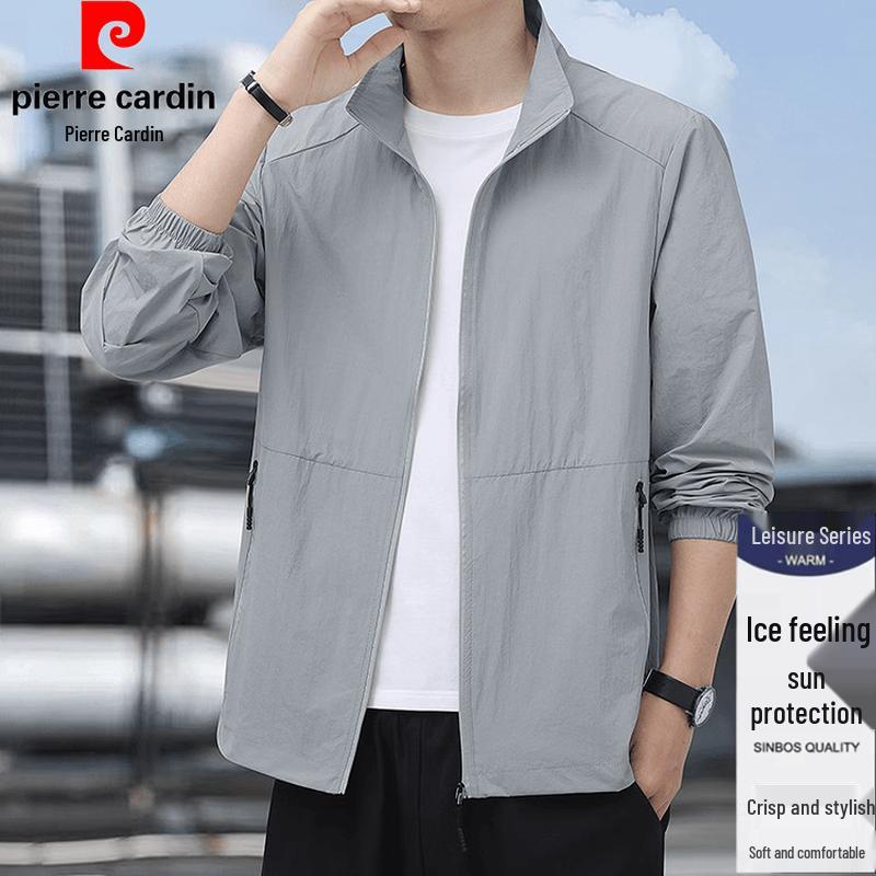 Pierre Cardin Men s Summer Stand-Collar Sun Protection Jacket L