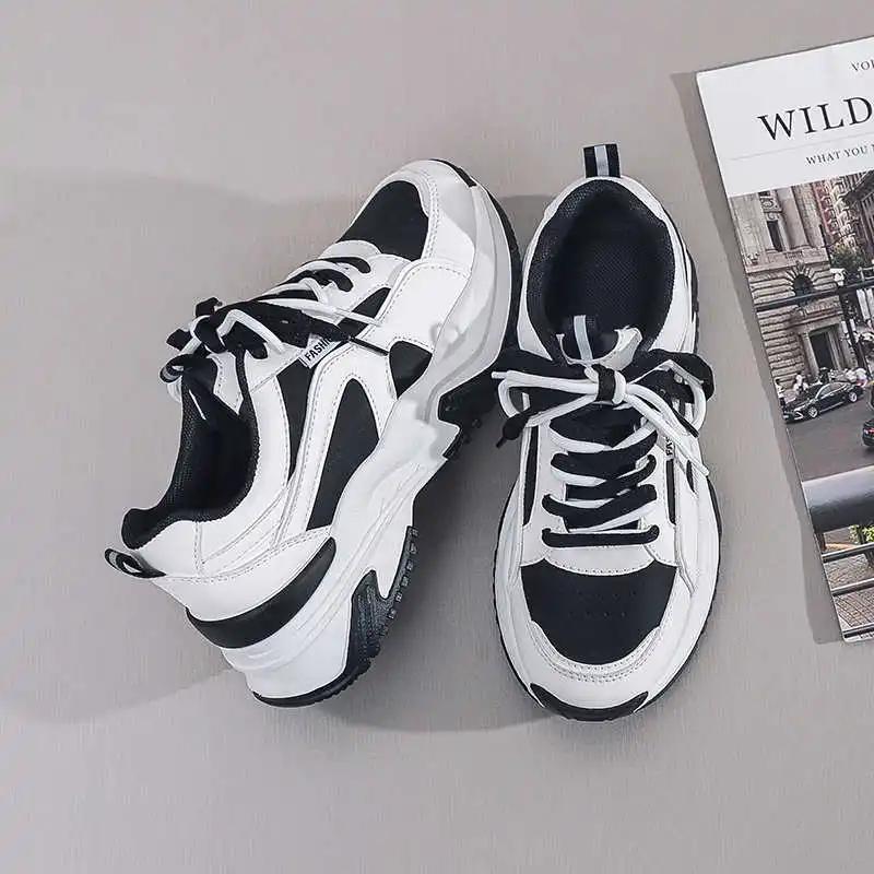 Fashion Legitimate Leather With Lacing Shoes For Women Heel Oxford Shoes Ladies Boots Heeled Women Shoes Sneakers Sport Sneskers