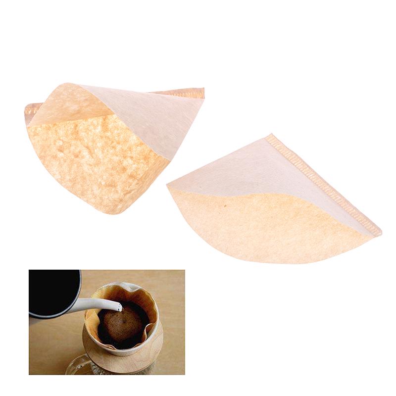100X Eco-Friendly Unbleached Original Wooden Hand Drip Paper Coffee Filter Bag
