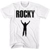 Rocky T-Shirt Silhouette Hands Up Logo White Tee Unisex T-Shirt
