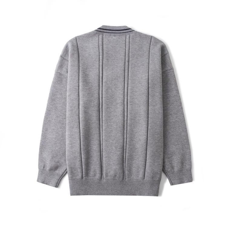 JK Unisex V-Neck Japanese Style Sweater - Women’s Long Sleeve Knit Pullover