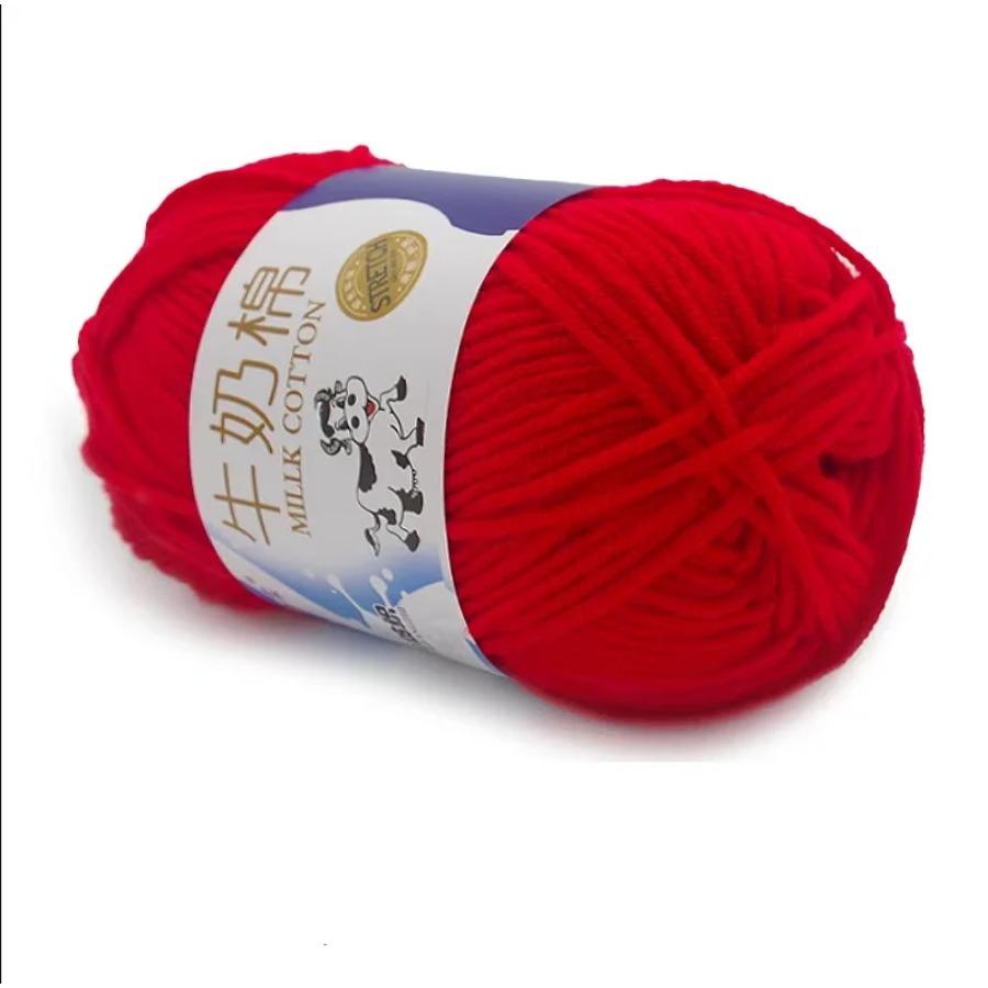 1Pc 50g Crocheting Milk Cotton Yarn Hand Knitting Sweater Blanket Hat Threads Crochet Amigurumi Bag Line 95m