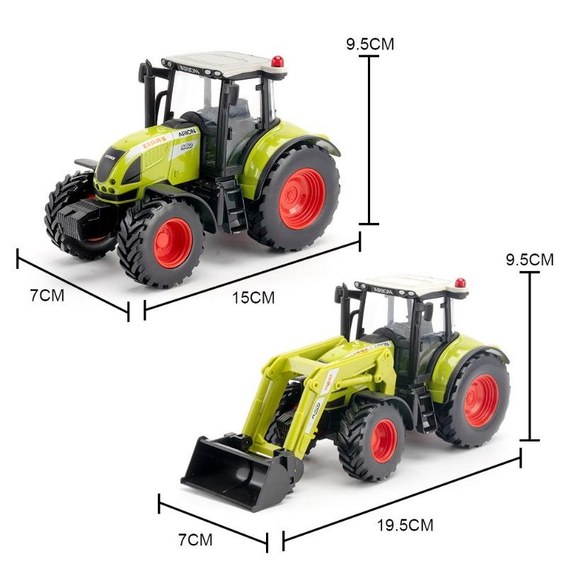 2024 New Diecast Metal 1:32 Agricultural Tractor Model Sound and Light Children Boys Toy Car Transport Model Collection Voiture Miniature Gift