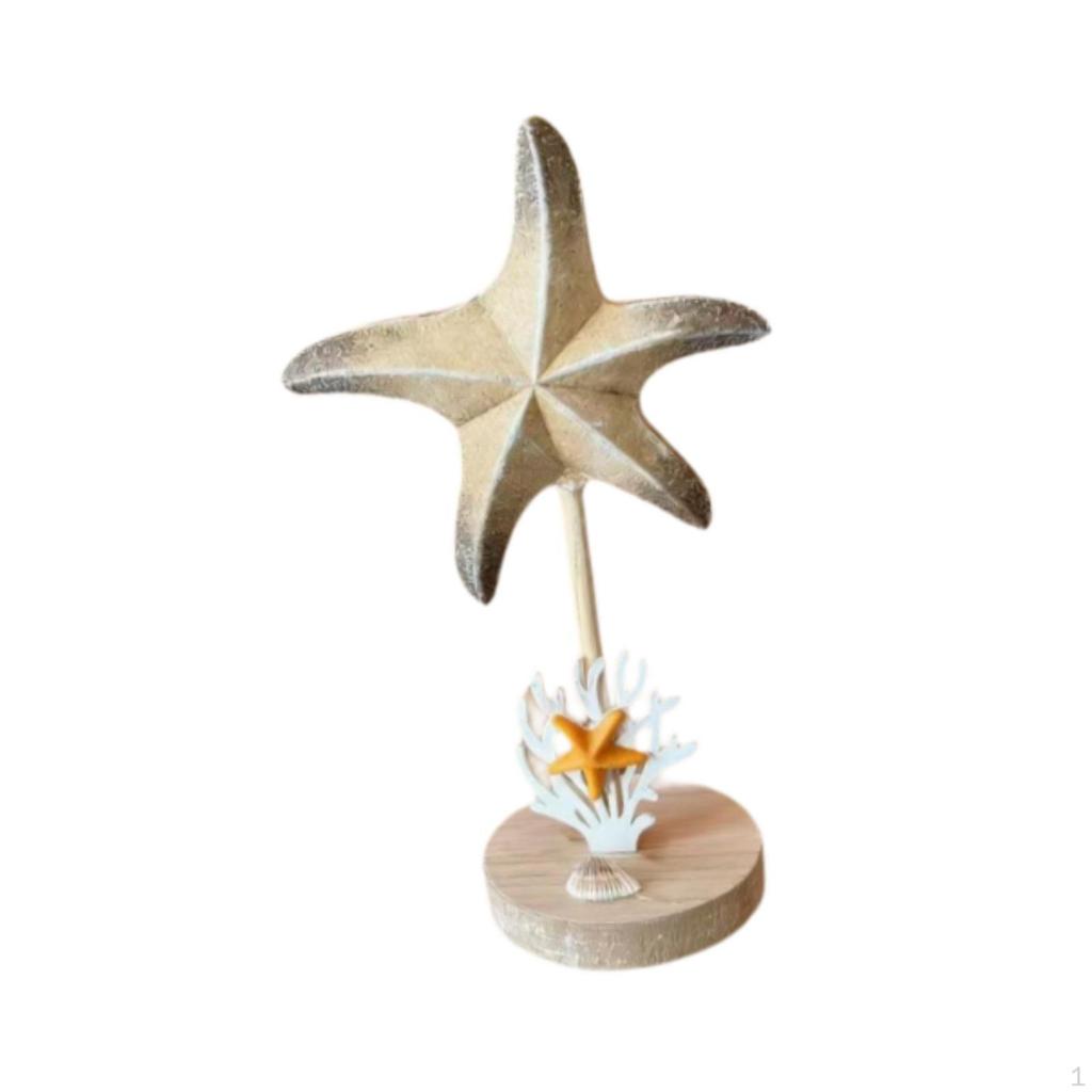 Wooden Decor Figurine Collectible Desktop Ornament Sculpture for Entrance Shelf Home Living Room