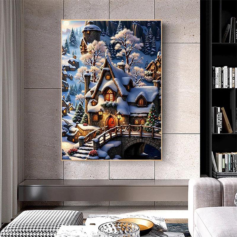 DIY Diamond Painting Warm Home Cross Stitch Kit Mosaic Art Diamond Painting Full Circle/Square Diamond Home Decoration