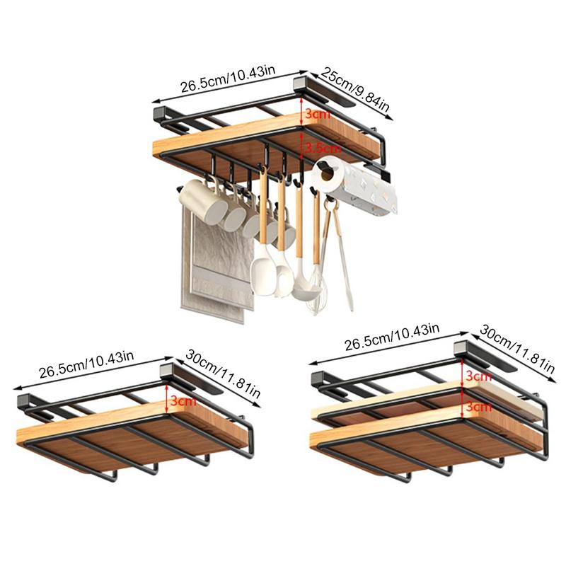 Hanging Storage Rack Kitchen Multi-functional Storage Organizer Stainless Steel Home Decorations