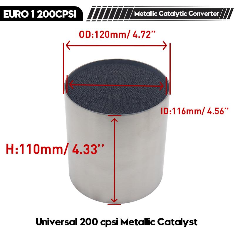 114X100mm 200CPSI High Quality Flow Catalytic Converter Filter Packets Universal Metallic Honycomb Catalytic Converter Metallic Catalyst