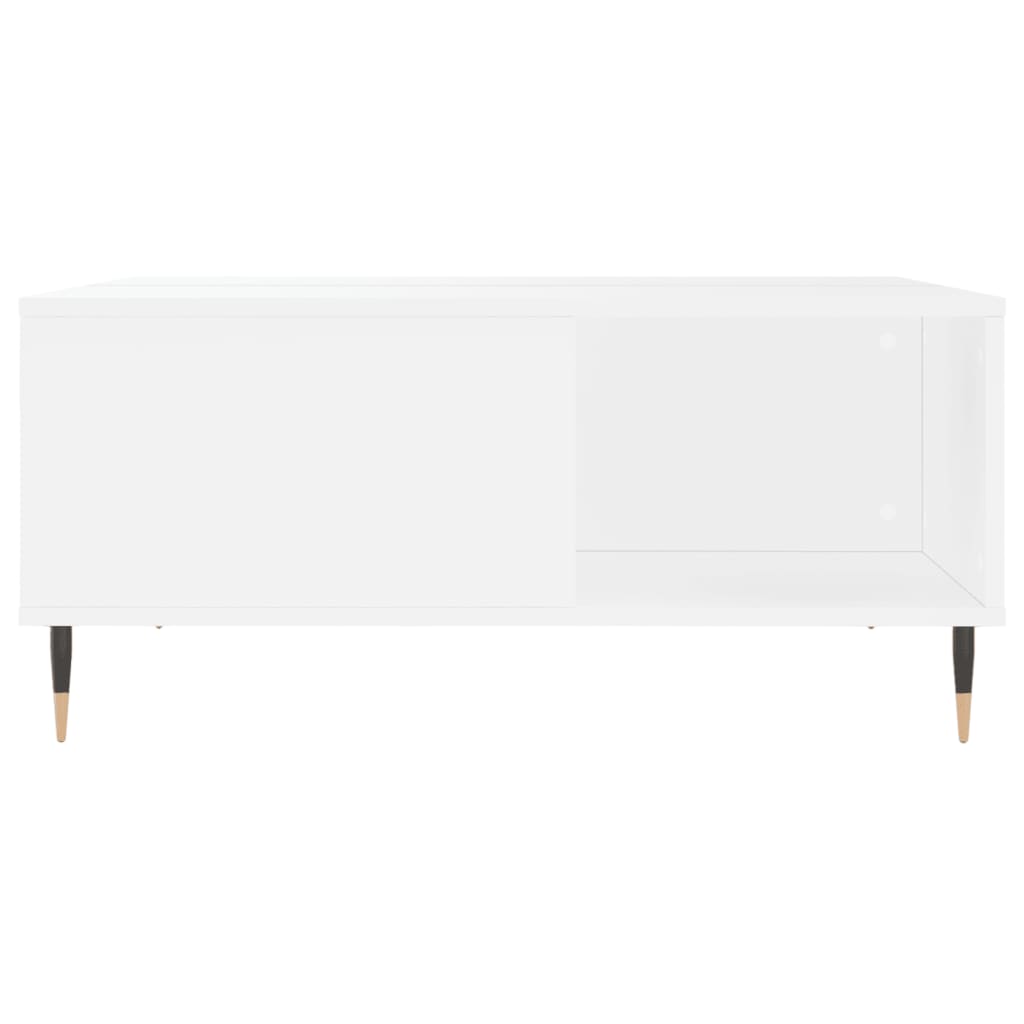 White Coffee Table 80x80x36.5 cm Engineered Wood