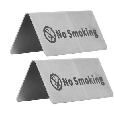 Table Top Sign Stainless Steel Double Sided Versatile Silver Tabletop Card Sign for Party Wedding