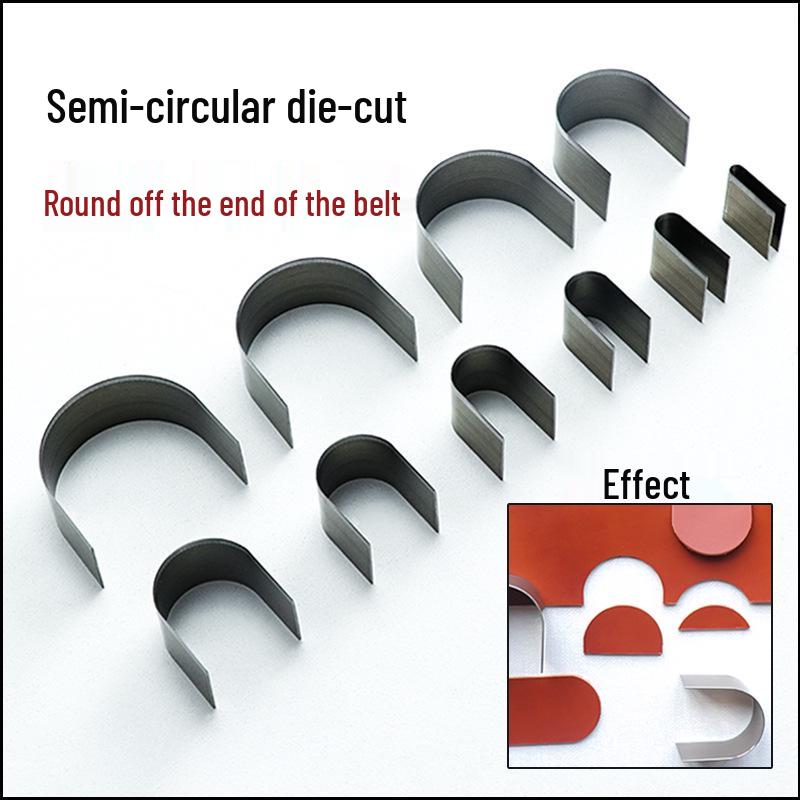 U-Shaped & C-Shaped Leather Belt Tail Punch Die-Cutting Tool for DIY Watch Strap & Leather Goods