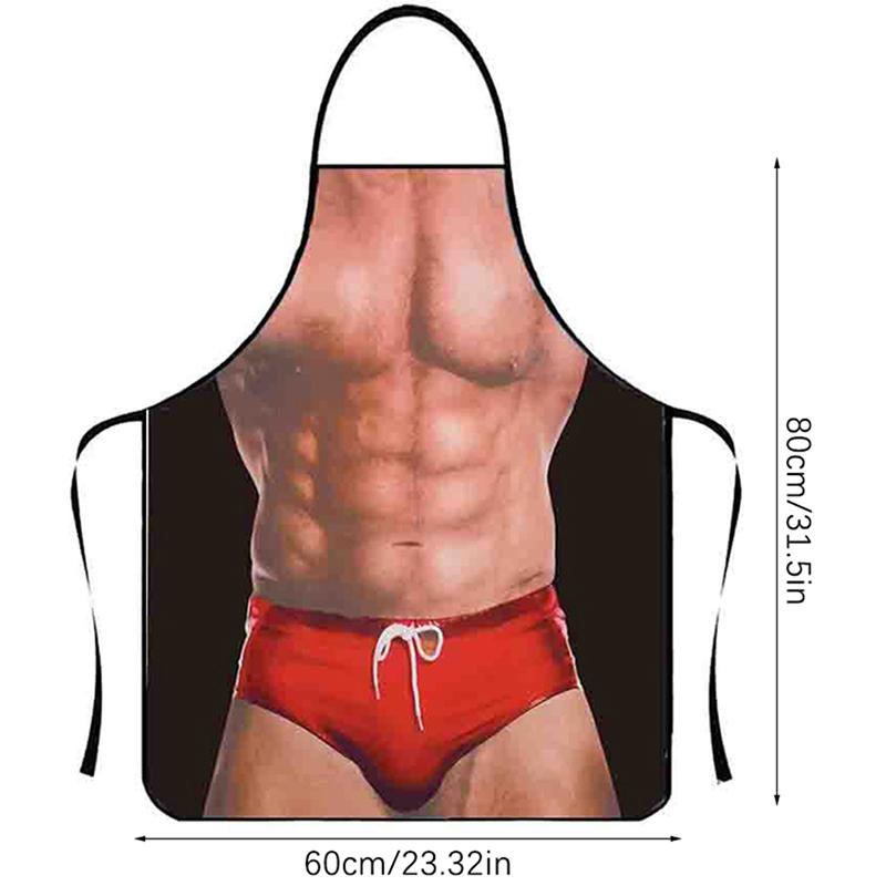 Muscle Man Sexy Woman Funny Kitchen Aprons For Woman Home Decoration Gifts