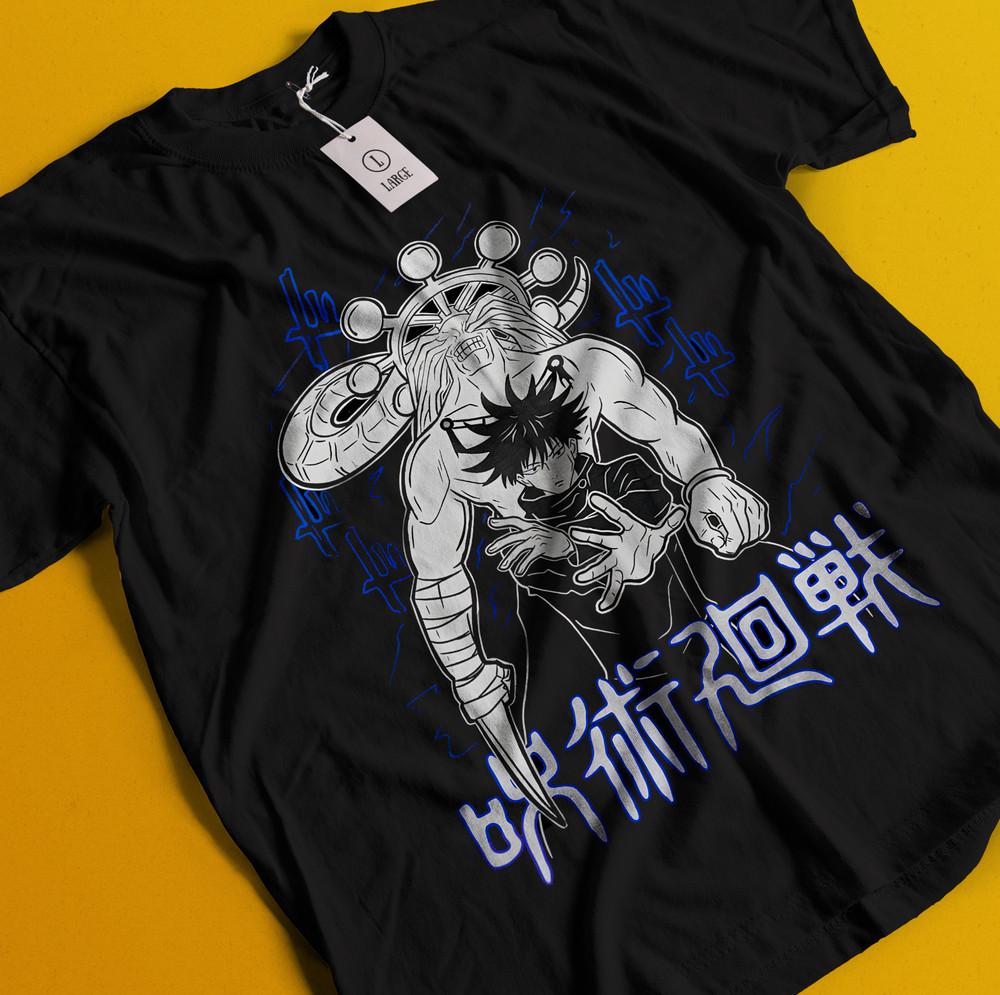 

Футболка Мэгуми Футболка Дзюдзюцу Кайсен Махорага Годзё Сатору Футболка Сукуна Тодзи Маки XL