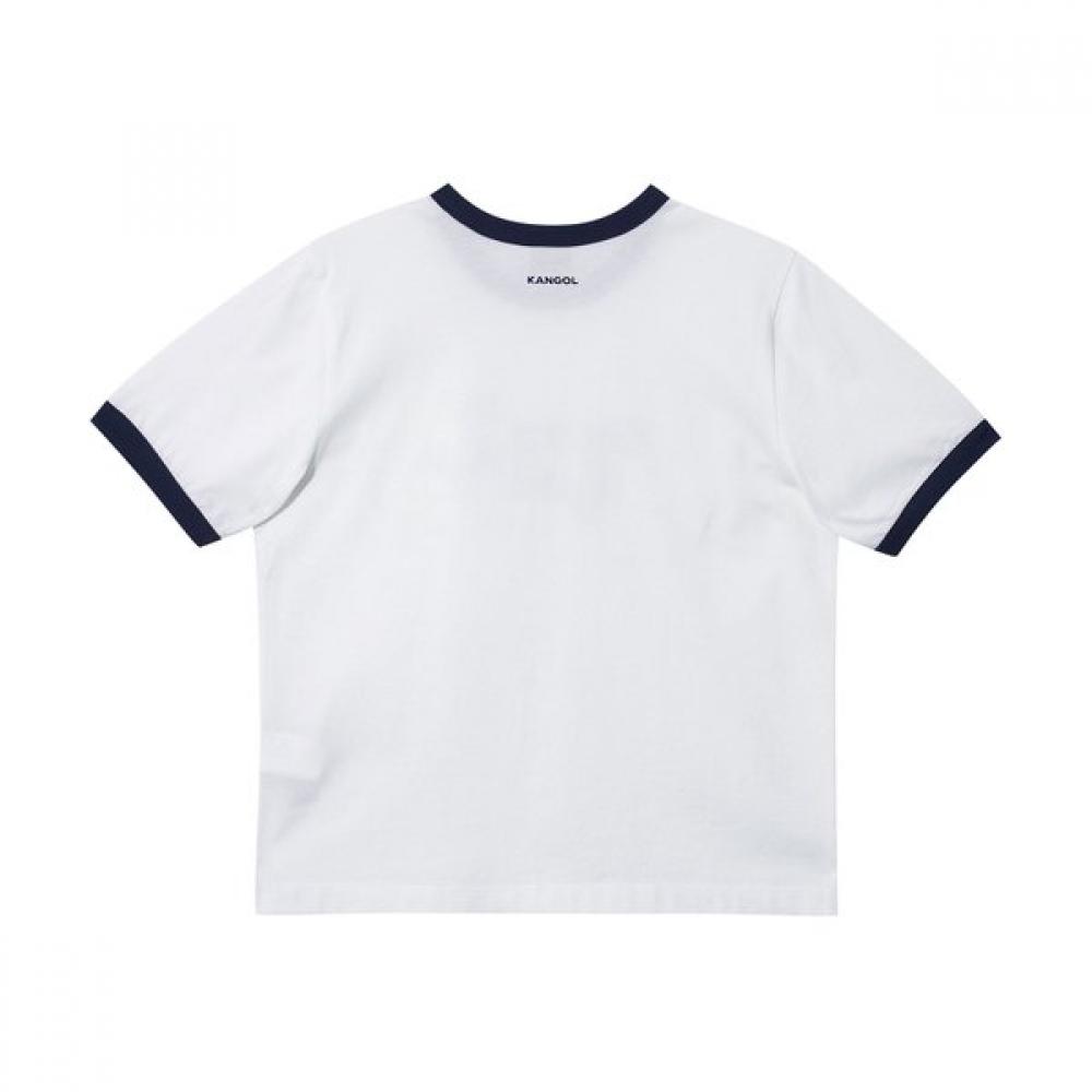 KANGOL Women S Ringer T ShirT 2842 Off whiTe