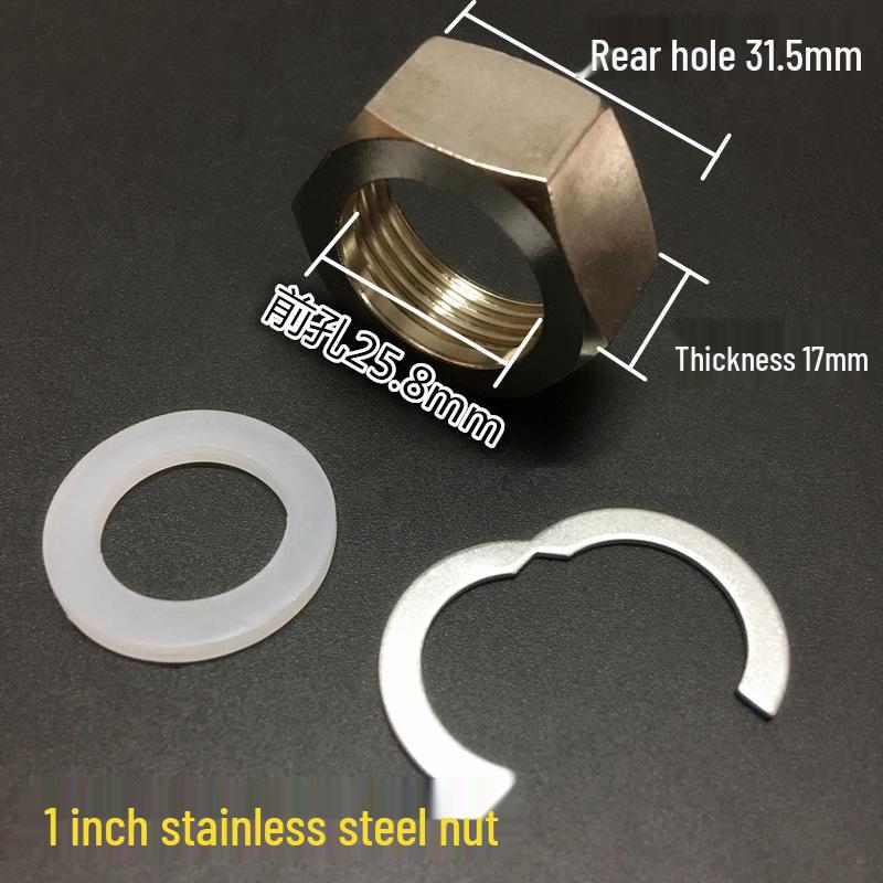 Stainless Steel Corrugated Pipe Nut: 4 Points, 6 Points, 1-Inch Water Heater Hose Connector