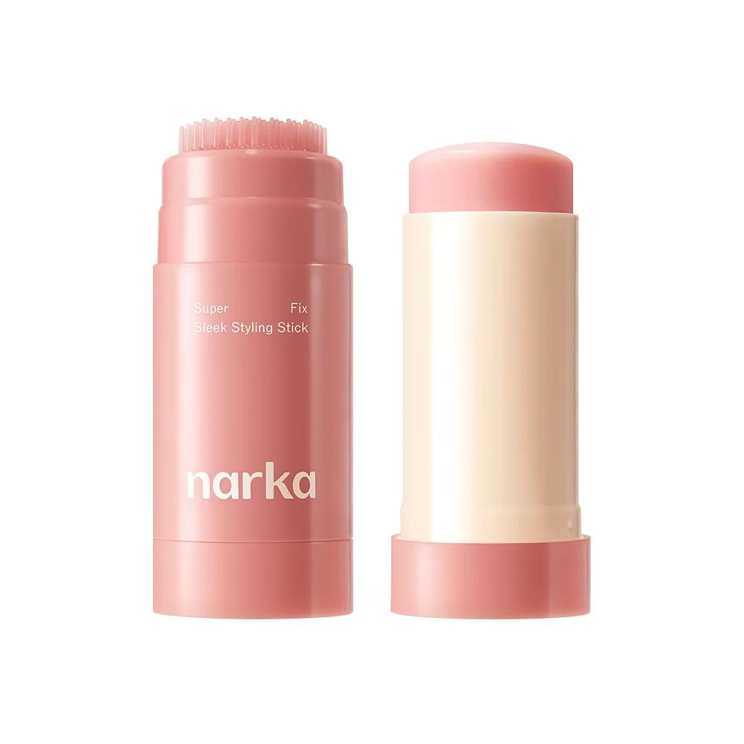 Narka Super Fix Slick Wax Stick 15g – Semi-Matte Hair Wax Stick with Built-In Brush 15g