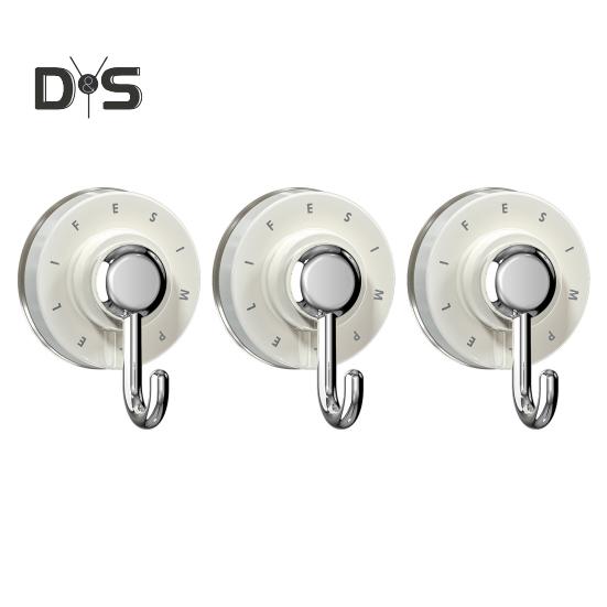 

3 шт. крючков на присосках, прочные магнитные крючки для качания, прочные, выдерживающие нагрузку, простые в установке настенные крючки для кухни и ванной комнаты 3pcs белый