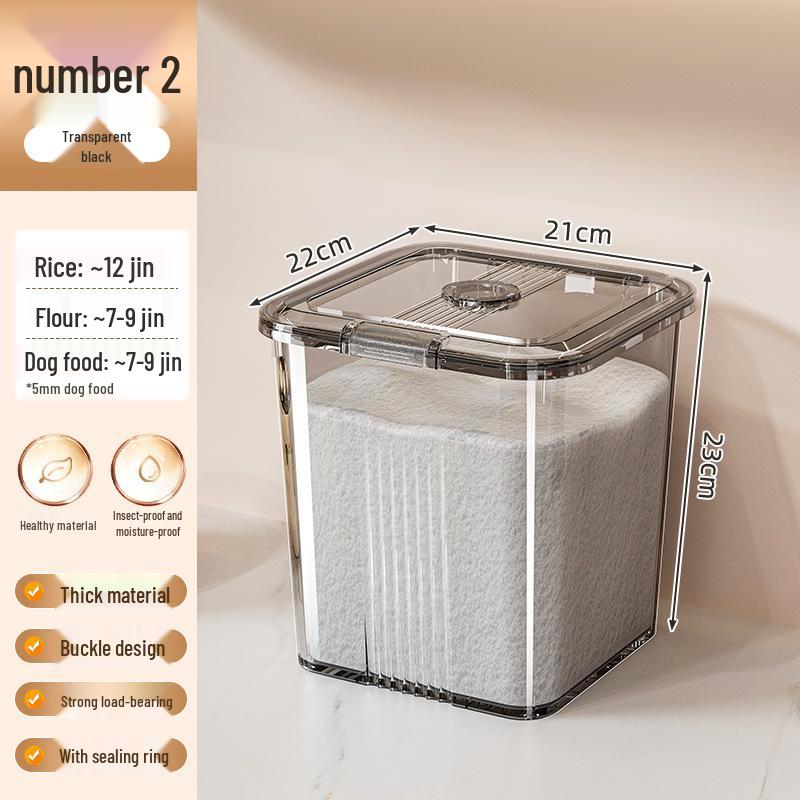 Rotatable Household Rice and Grain Storage Box: Insect & Moisture-Proof, Sealed, Compartmented Bucket
