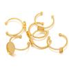 10pcs Adjustable Stainless Steel Open Ring Settings Blank Base Bezel Cabochons Rings for DIY Jewelry Making Finger Accessories