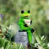 On Stone Creative Cute Personalized Collectible Mascot Frog Statue Frog  Figurine Garden Decoration