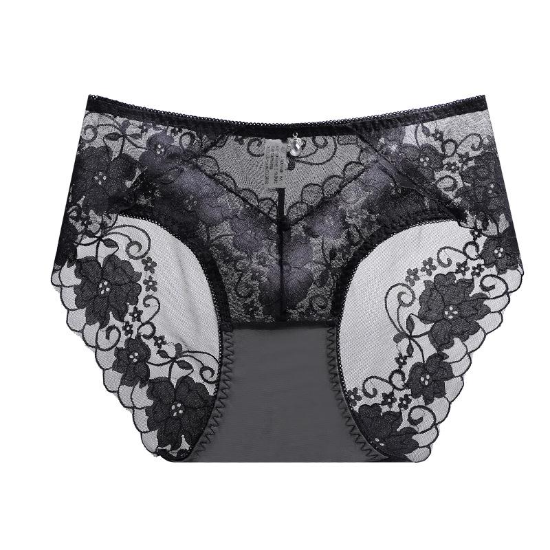 Spitze Unterwäsche mit mittlerer niedriger Leibhöhe Nahtlose und sexy Spitzenunterwäsche für Damen Nahtlose Spitzenunterwäsche