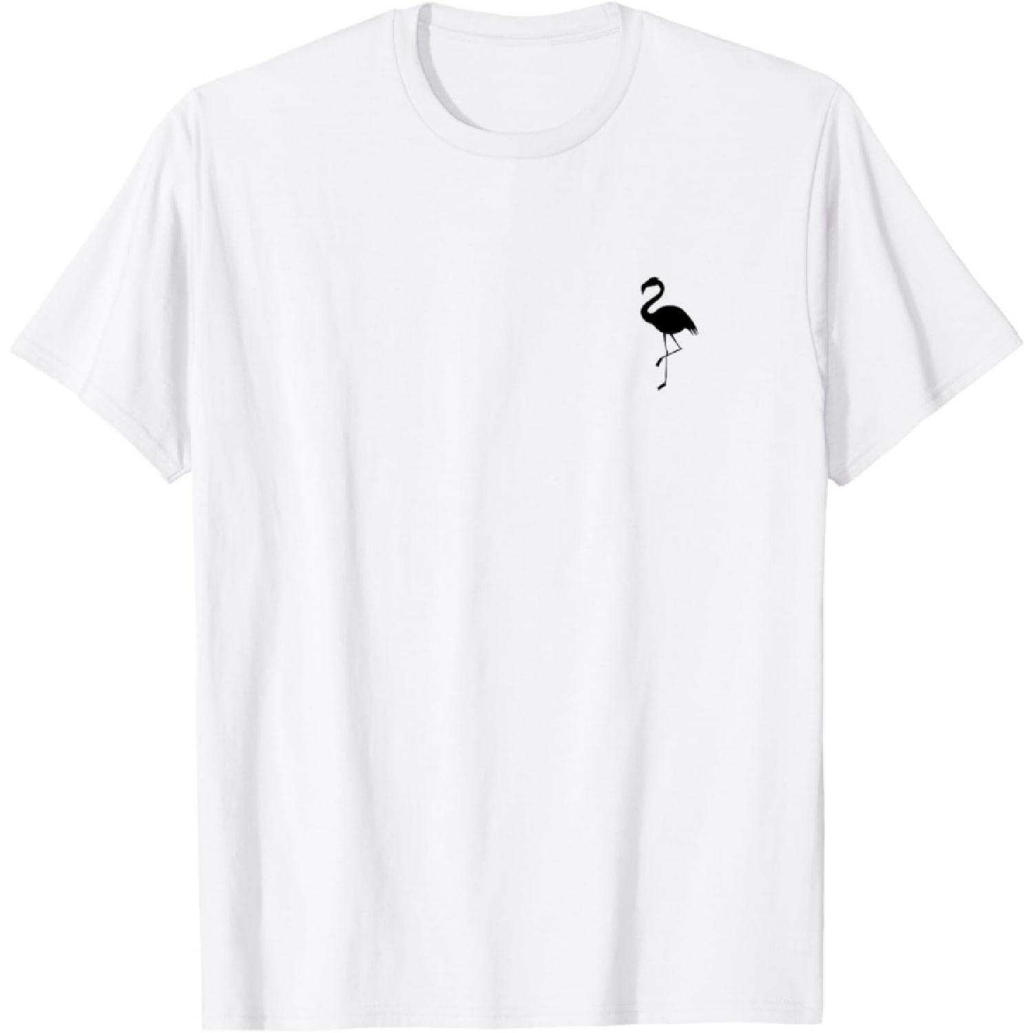Pocket Flamingo T-shirt, bird lovers great tees T-Shirt XXXXXL белый