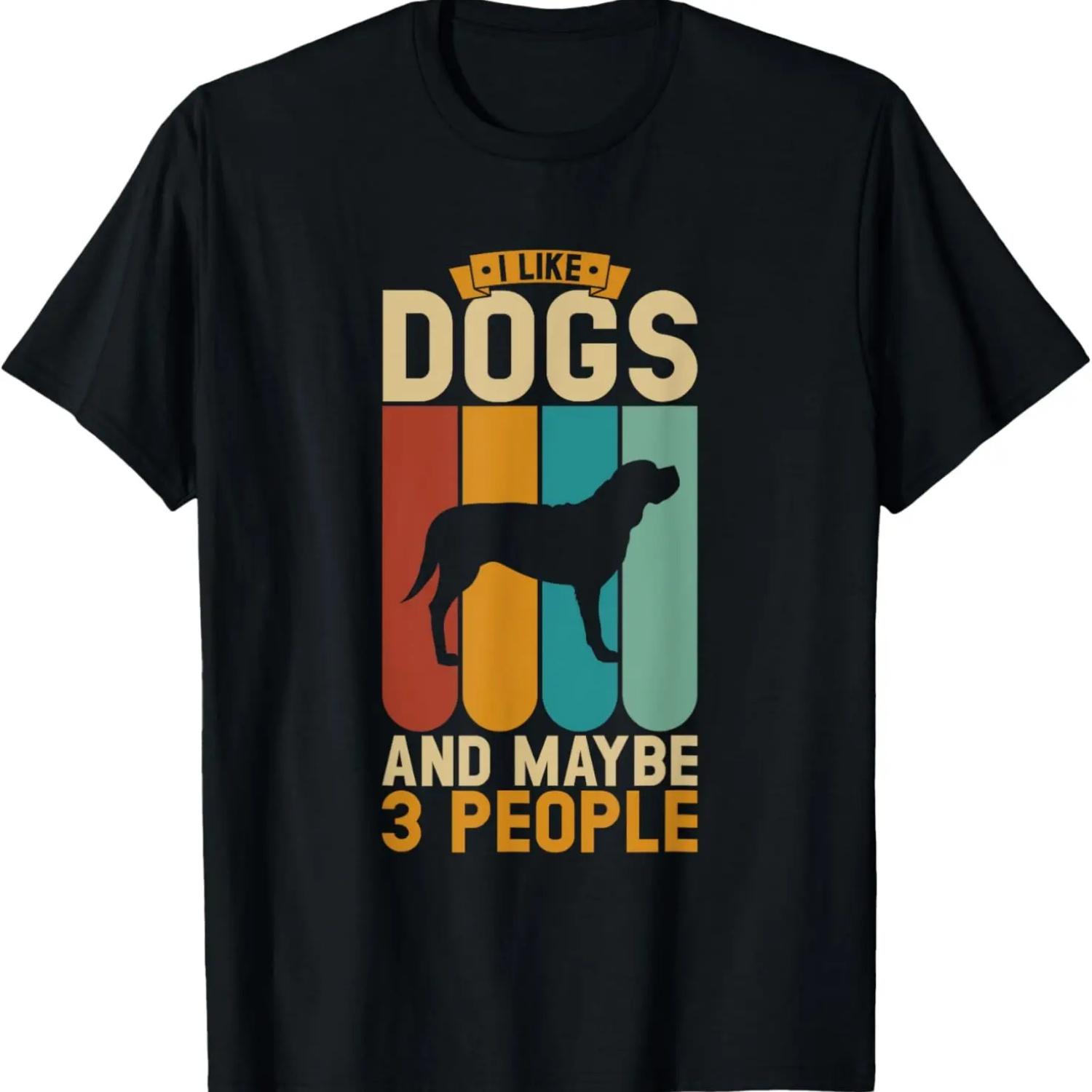 I like dogs and maybe 3 people T-Shirt S чёрный
