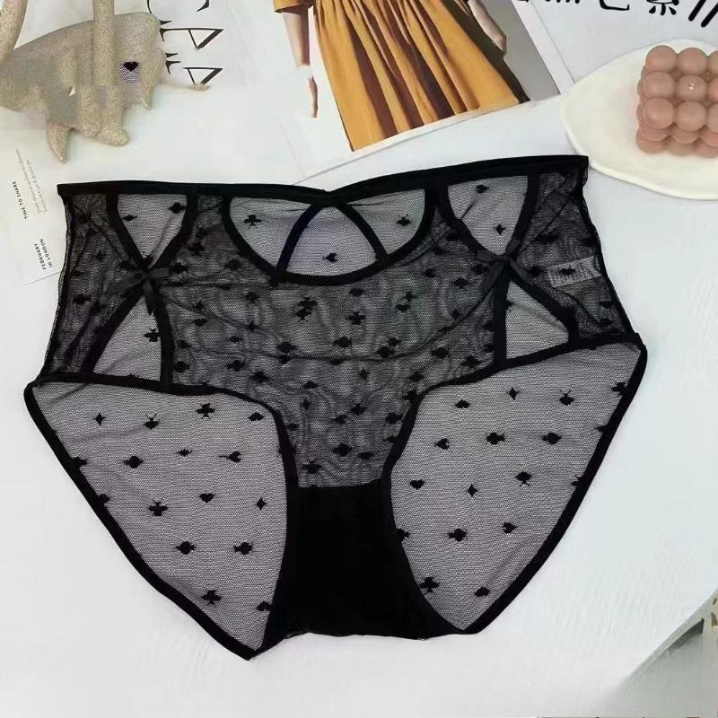

Нижнее белье Большие размеры Нижнее белье Высокая талия Сексуальные трусы Кружевные сетчатые кружевные трусики Pure Desire Подтяжки Тонкие прозрачные треугольные трусики One Size