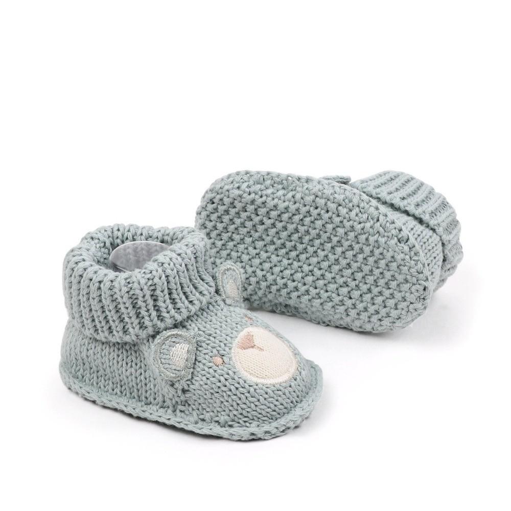 1 Pair Cartoon Pattern Infant Pre-walkers Anti-slip Design Toddler Sock Shoes  for 0-3 Months Baby