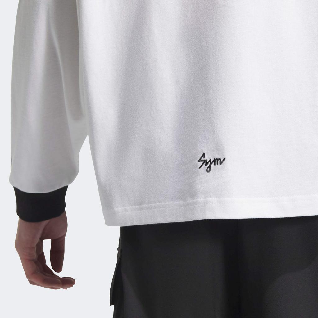 Adidas Originals Adicolor Series Loose Crew Neck Long Sleeve Printed T-Shirt Men Tops White JG1512