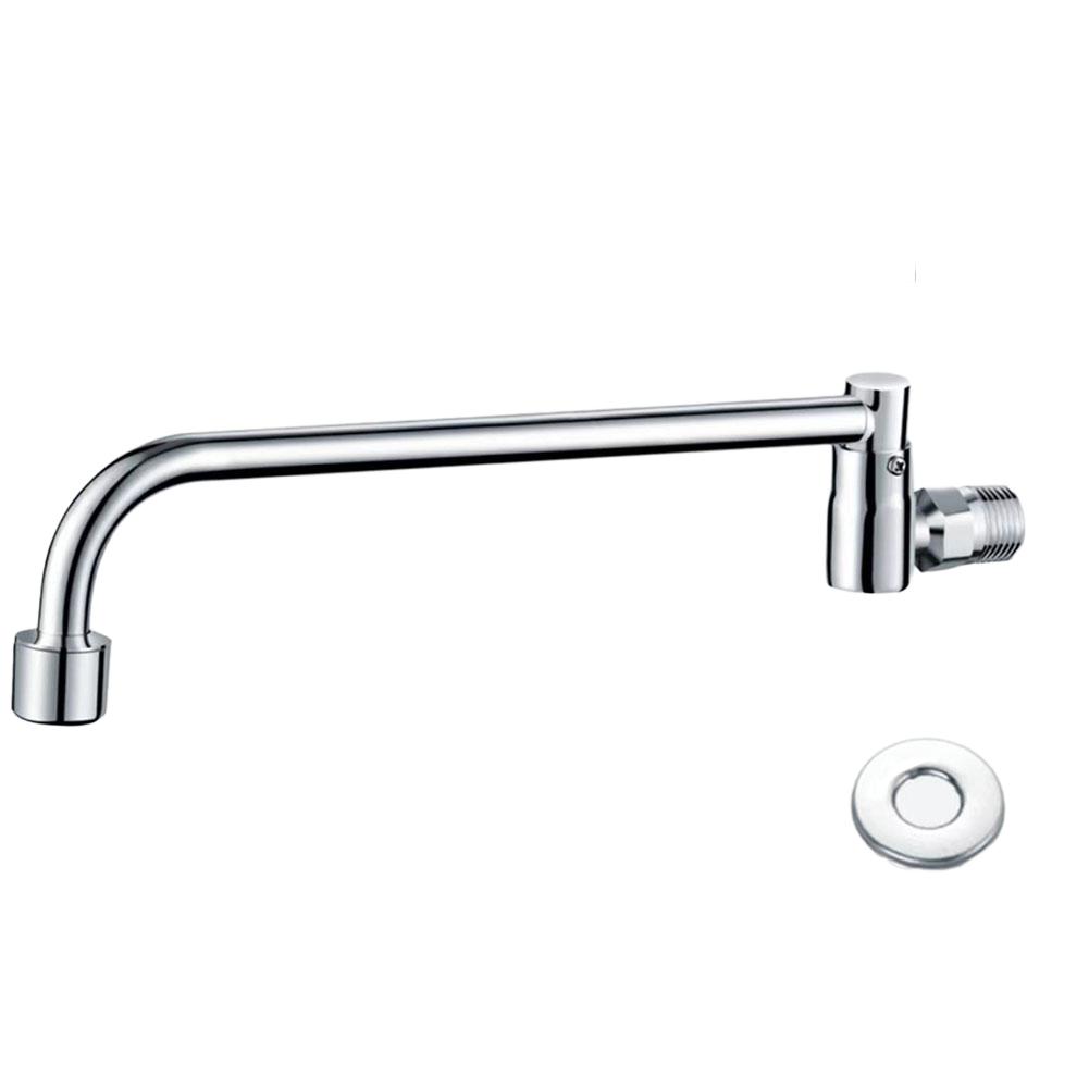 Kitchen Stove Faucet G1/2 Brass Semi-Automatic Swing Faucet Restaurant Hotel Kitchen Special Single Cold Rotatable Water Taps