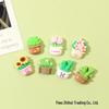 Cartoon Tulip Flower Pot Resin Accessories: Phone Case, Hair Clip, Clog Shoe Decor & Car Interior Ornaments