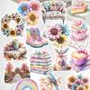 22pcs Creative Self-made Watercolor Purple Soft Autumn Set Scrapbooking Stickers /decorative Sticker /DIY Craft Photo Albums